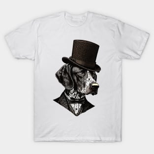 German shorthaired pointer with top hat T-Shirt